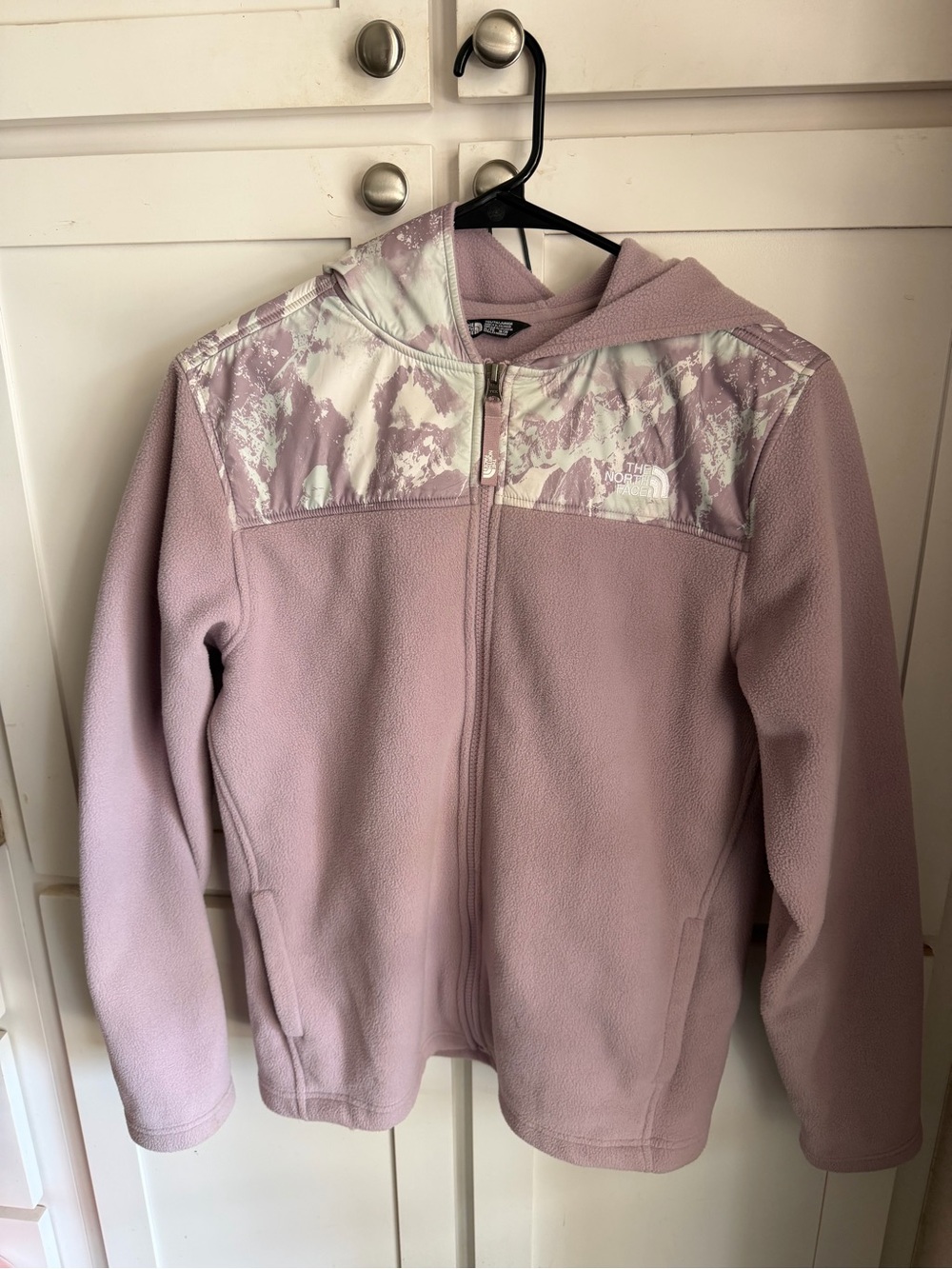 The North Face Girls Fleece Jacket Pink & White